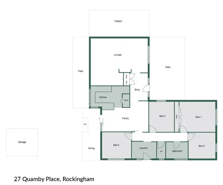 Floorplan of Homely house listing, 27 Quamby Place, Rockingham WA 6168