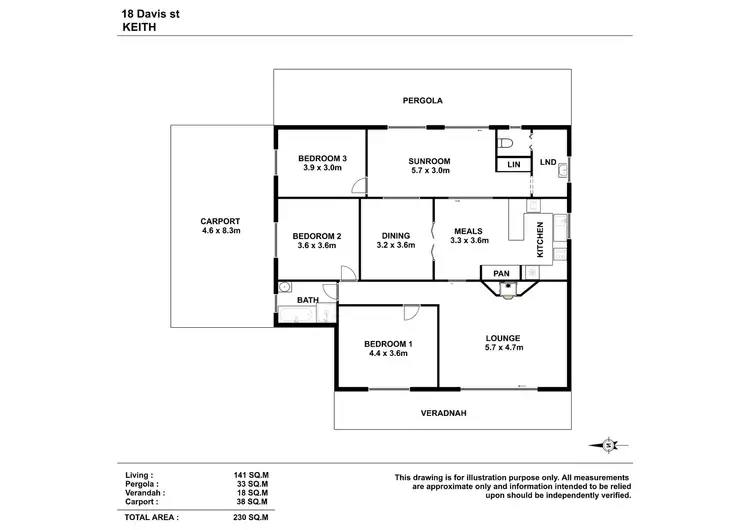 Floorplan of Homely house listing, 18 Davis Avenue, Keith SA 5267
