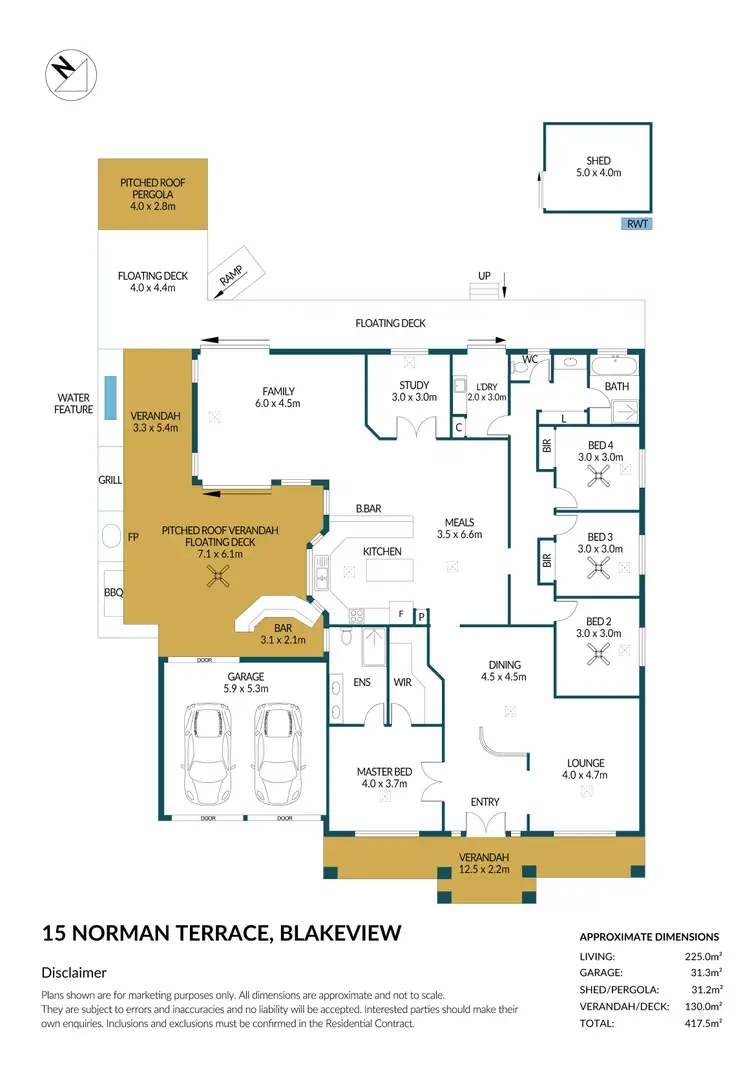 Floorplan of Homely house listing, 15 Norman Terrace, Blakeview SA 5114