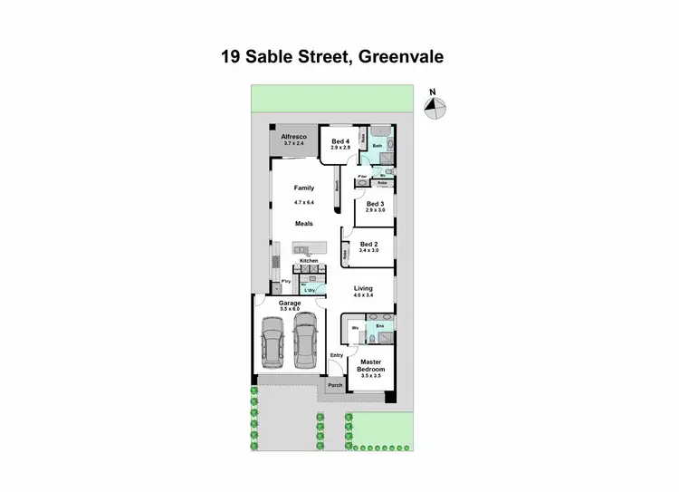 Floorplan of Homely house listing, 19 Sable Street, Greenvale VIC 3059