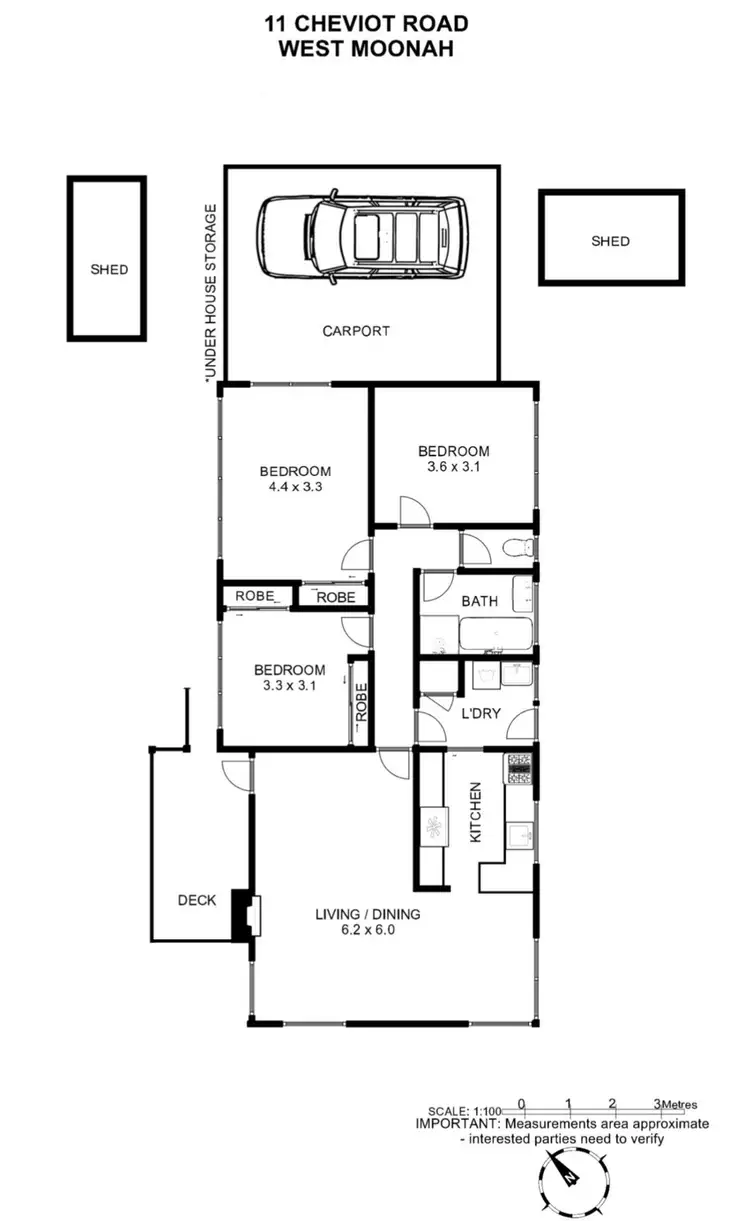 Floorplan of Homely house listing, 11 Cheviot Road, West Moonah TAS 7009