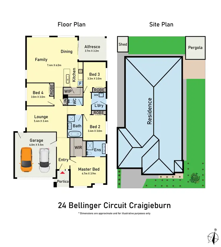 Floorplan of Homely house listing, 24 Bellinger Circuit, Craigieburn VIC 3064