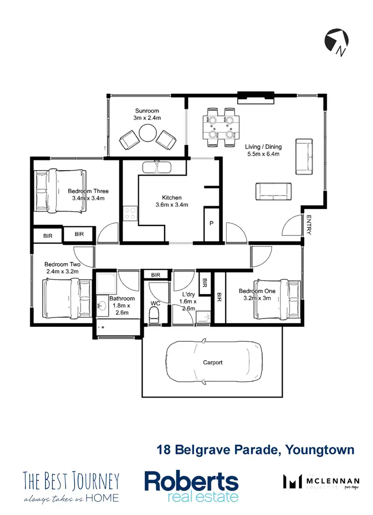 Floorplan of Homely house listing, 18 Belgrave Parade, Youngtown TAS 7249