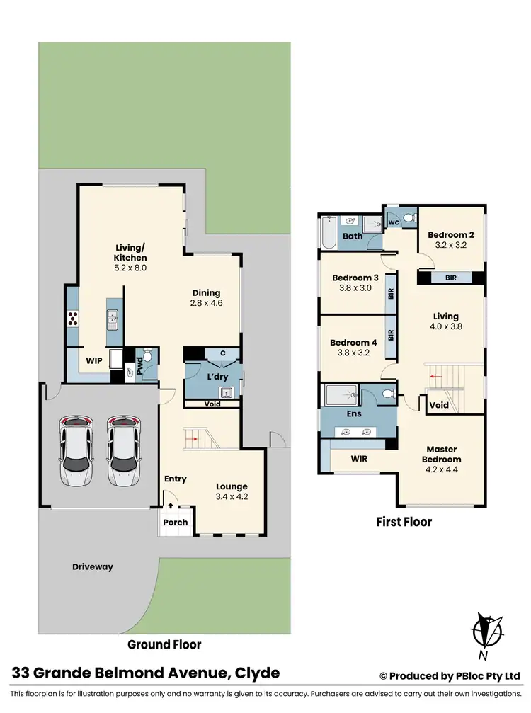 Floorplan of Homely house listing, 33 Grande Belmond Avenue, Clyde VIC 3978