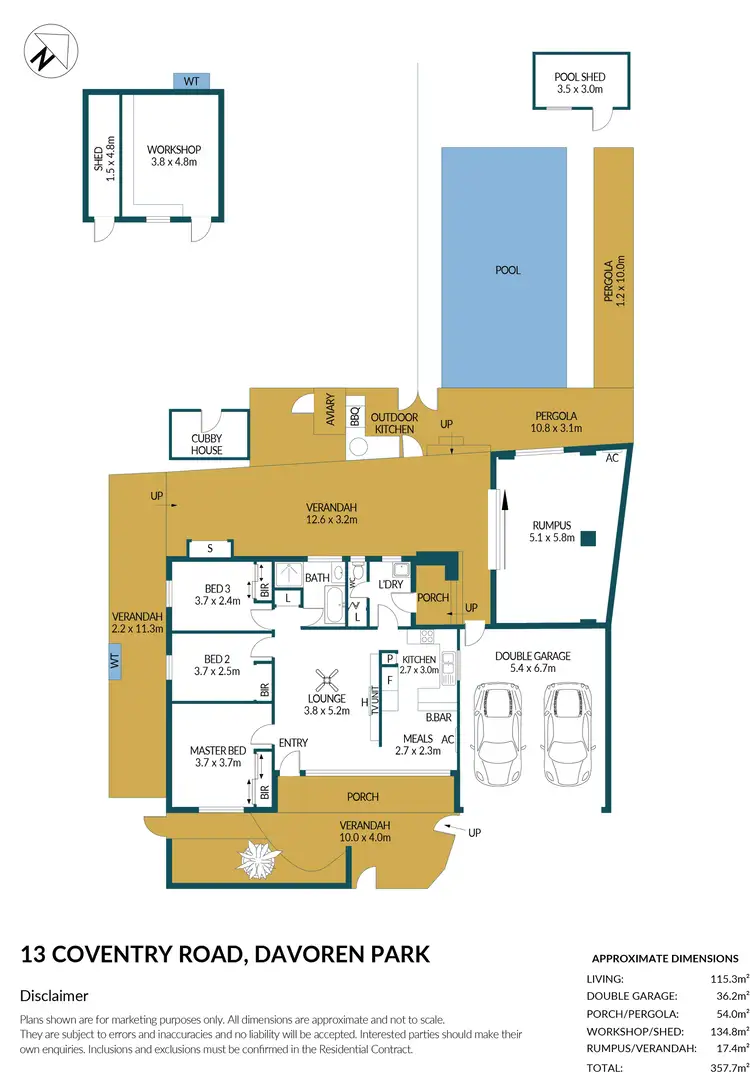 Floorplan of Homely house listing, 13 Coventry Road, Davoren Park SA 5113
