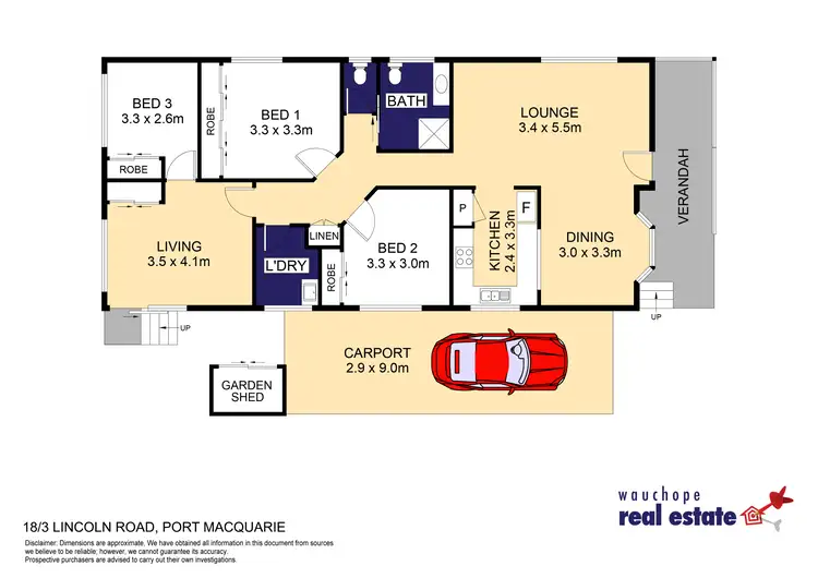 Floorplan of Homely retirement listing, 18/3 Lincoln Road, Port Macquarie NSW 2444