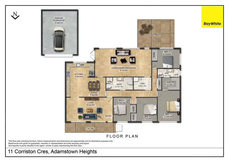 Floorplan of Homely house listing, 11 Corriston Crescent, Adamstown Heights NSW 2289