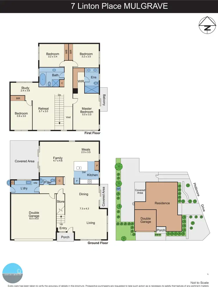 Floorplan of Homely house listing, 7 Linton Place, Mulgrave VIC 3170