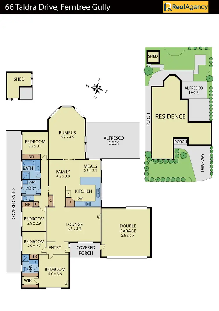 Floorplan of Homely house listing, 66 Taldra Drive, Ferntree Gully VIC 3156