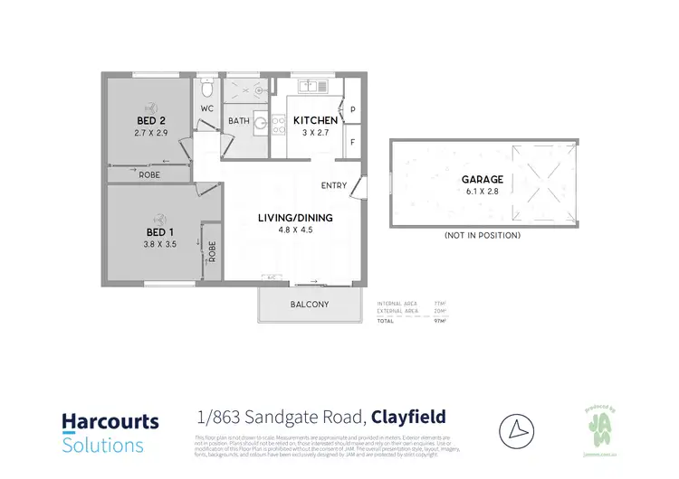 Floorplan of Homely unit listing, 1/863 Sandgate Road, Clayfield QLD 4011