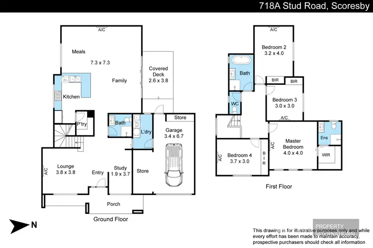 Floorplan of Homely house listing, 718A Stud Road, Scoresby VIC 3179