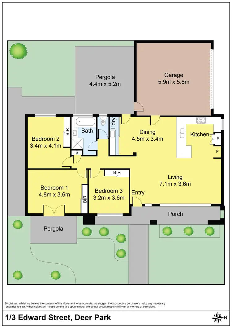 Floorplan of Homely unit listing, 1/3 Edward Street, Deer Park VIC 3023