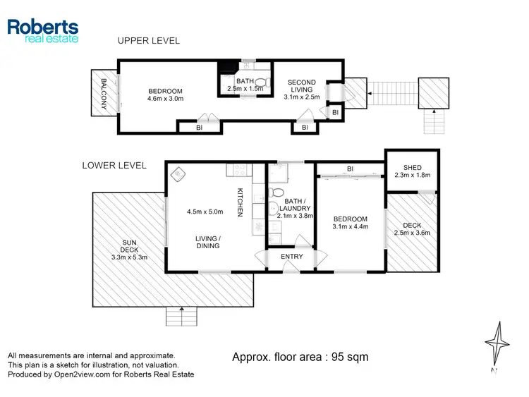 Floorplan of Homely villa listing, 1/42 Gordon Street, Swansea TAS 7190