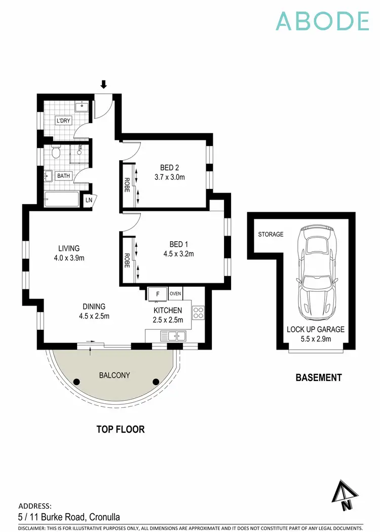 Floorplan of Homely apartment listing, 5/11 Burke Road, Cronulla NSW 2230