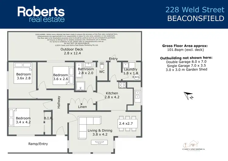 Floorplan of Homely house listing, 228 Weld Street, Beaconsfield TAS 7270