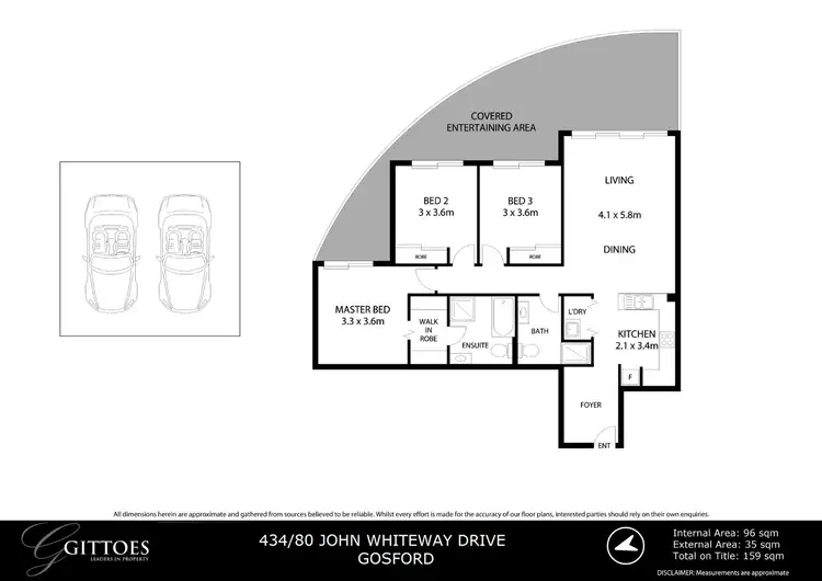 Floorplan of Homely apartment listing, 434/80 John Whiteway Drive, Gosford NSW 2250