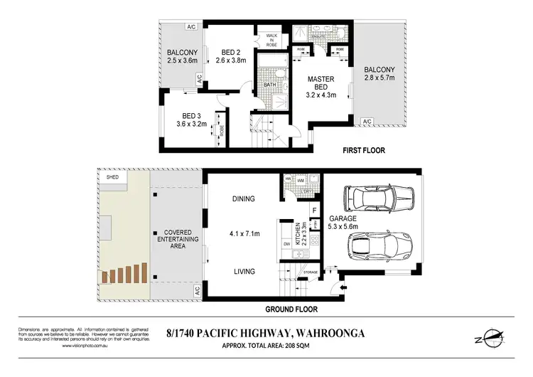 Floorplan of Homely townhouse listing, 8/1740 Pacific Highway, Wahroonga NSW 2076