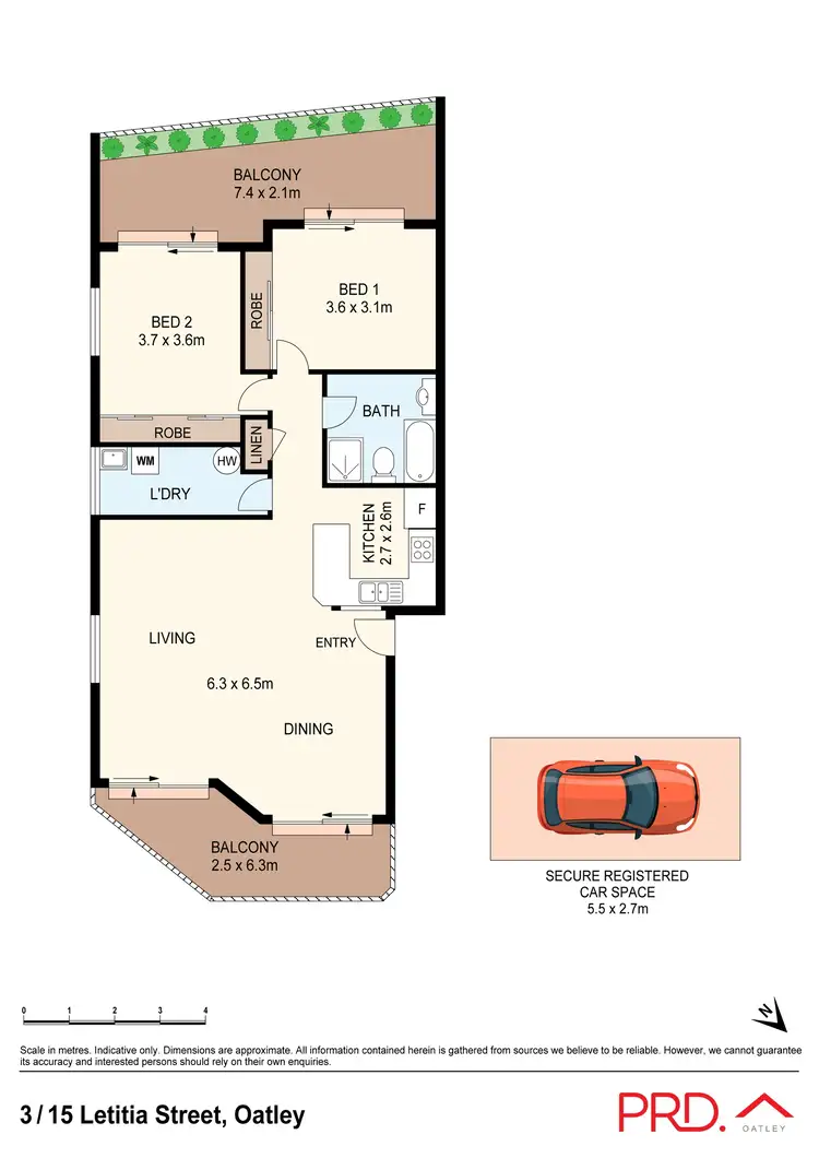 Floorplan of Homely unit listing, 3/15 Letitia Street, Oatley NSW 2223