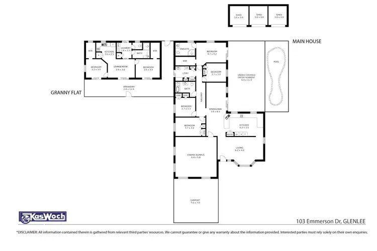 Floorplan of Homely house listing, 103 EMMERSON DRIVE, Glenlee QLD 4711