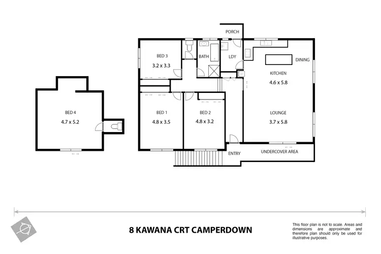 Floorplan of Homely house listing, 8 Kawana Court, Camperdown VIC 3260