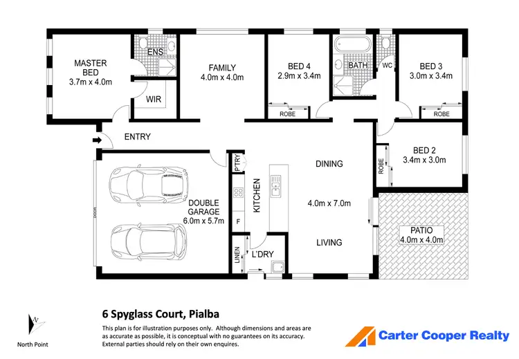 Floorplan of Homely house listing, 6 Spyglass Court, Pialba QLD 4655