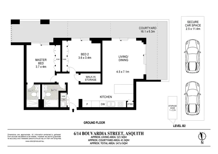 Floorplan of Homely apartment listing, 6/12-14 Bouvardia Street, Asquith NSW 2077