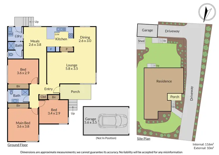 Floorplan of Homely townhouse listing, 1/6 Yarana Street, Ferntree Gully VIC 3156