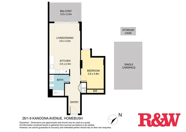 Floorplan of Homely apartment listing, 26/1-9 KANOONA AVE, Homebush NSW 2140