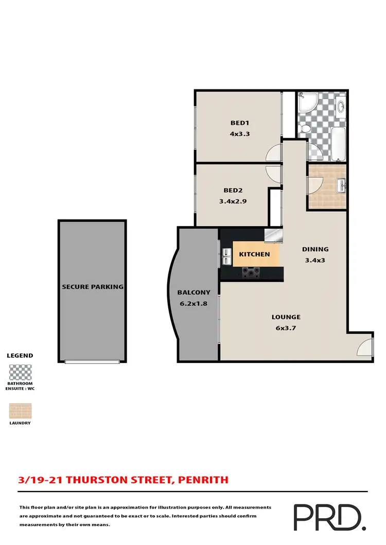 Floorplan of Homely unit listing, 3/19-21 Thurston Street, Penrith NSW 2750