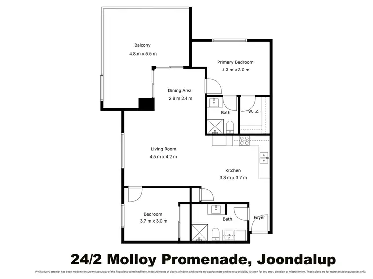 Floorplan of Homely apartment listing, 24/2 Molloy Promenade, Joondalup WA 6027