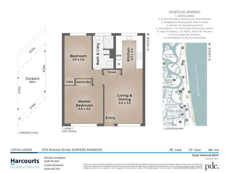 Floorplan of Homely unit listing, 7/10 Monaco Street, Surfers Paradise QLD 4217