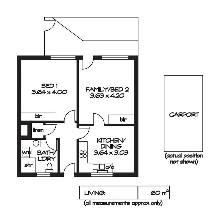 Floorplan of Homely unit listing, 13/71 O G Road, Klemzig SA 5087