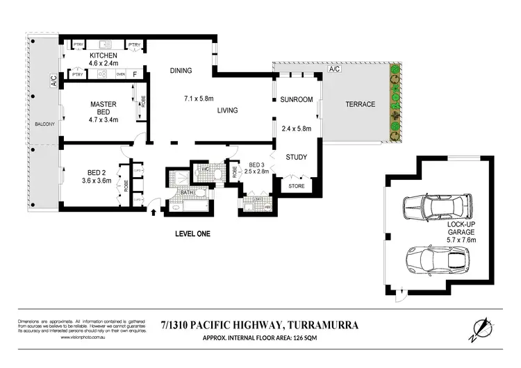 Floorplan of Homely apartment listing, 7/1310 Pacific Highway, Turramurra NSW 2074