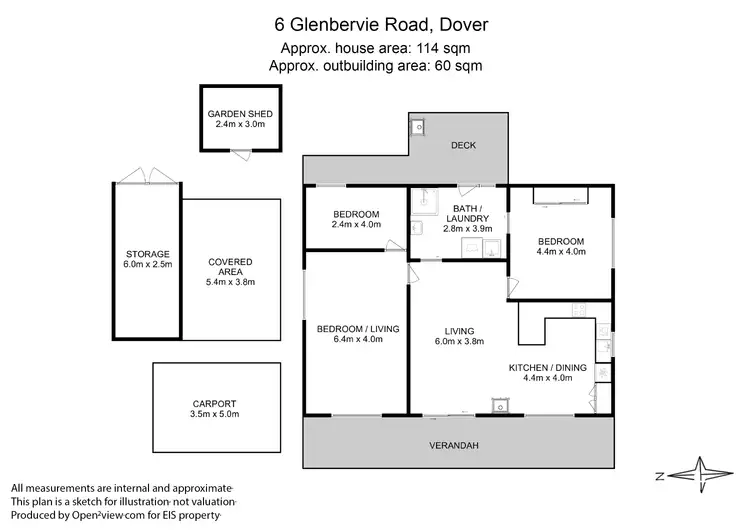 Floorplan of Homely house listing, 6 Glenbervie Road, Dover TAS 7117