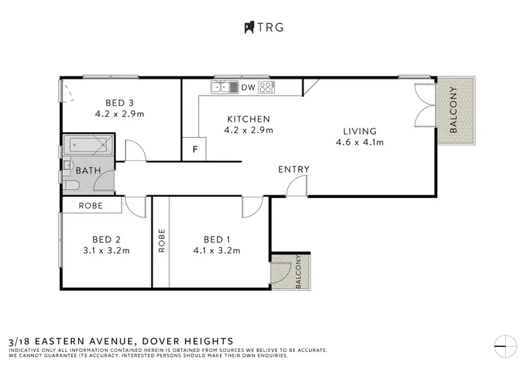 Floorplan of Homely apartment listing, 3/18 Eastern Avenue, Dover Heights NSW 2030