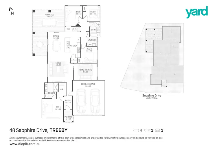 Floorplan of Homely house listing, 48 Sapphire Drive, Treeby WA 6164