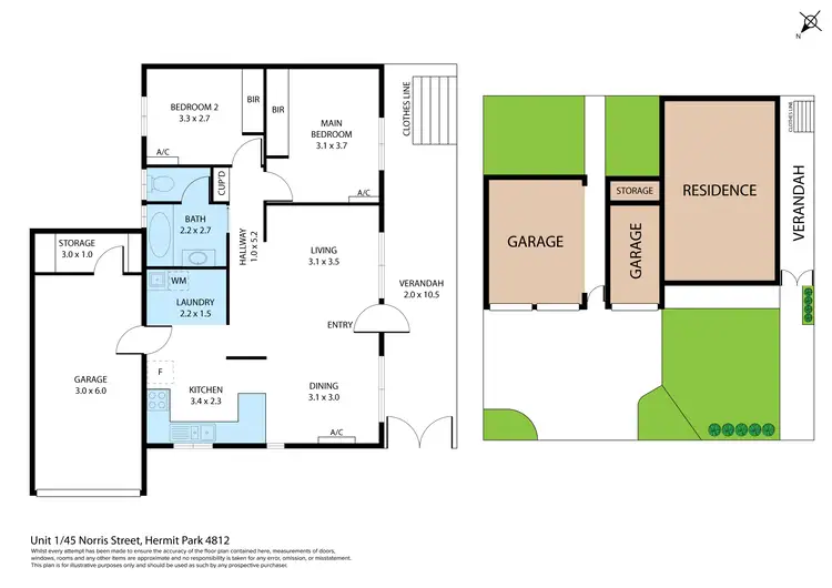 Floorplan of Homely house listing, 1/45 Norris Street, Hermit Park QLD 4812