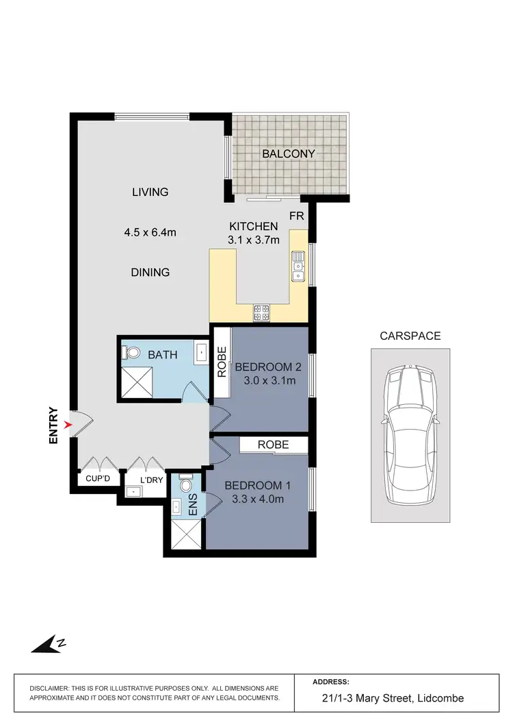 Floorplan of Homely apartment listing, 21/1-3 Mary Street, Lidcombe NSW 2141