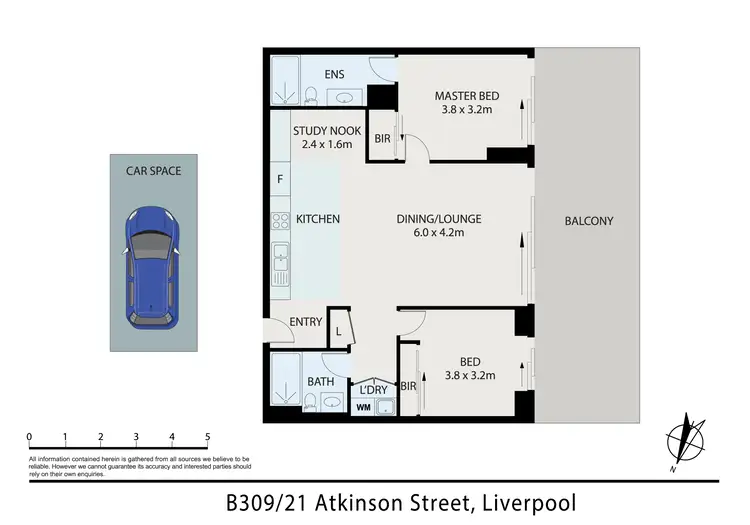 Floorplan of Homely apartment listing, B309/17 Shepherd Street, Liverpool NSW 2170