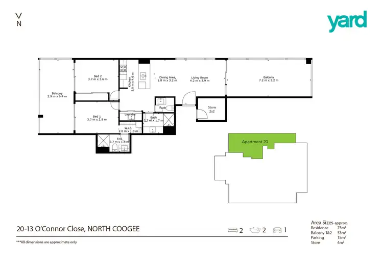 Floorplan of Homely apartment listing, 20/13 O'connor Close, North Coogee WA 6163