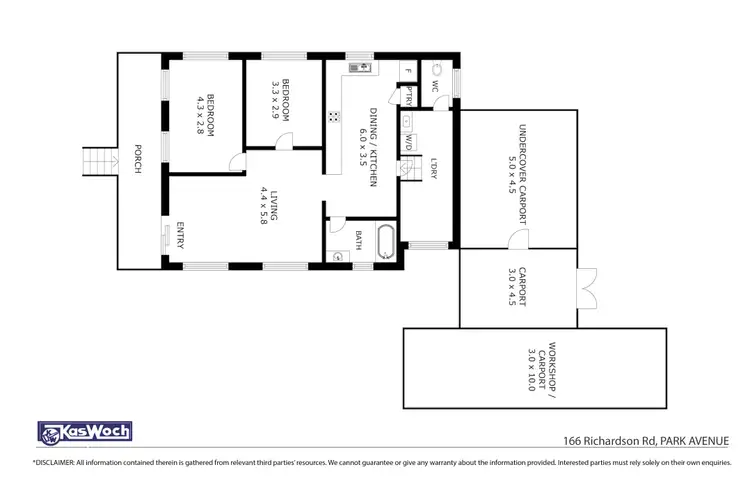 Floorplan of Homely house listing, 166 RICHARDSON ROAD, Park Avenue QLD 4701