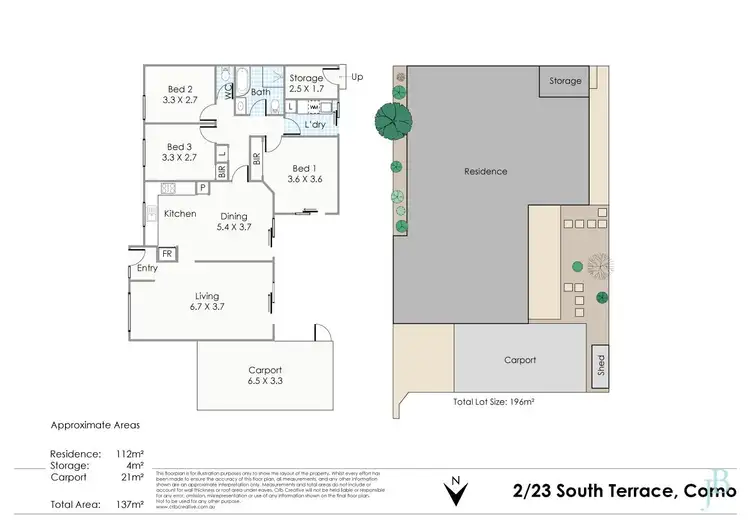 Floorplan of Homely villa listing, 2/23 South Terrace, Como WA 6152