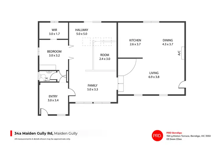 Floorplan of Homely house listing, 34 Maiden Gully Road, Maiden Gully VIC 3551