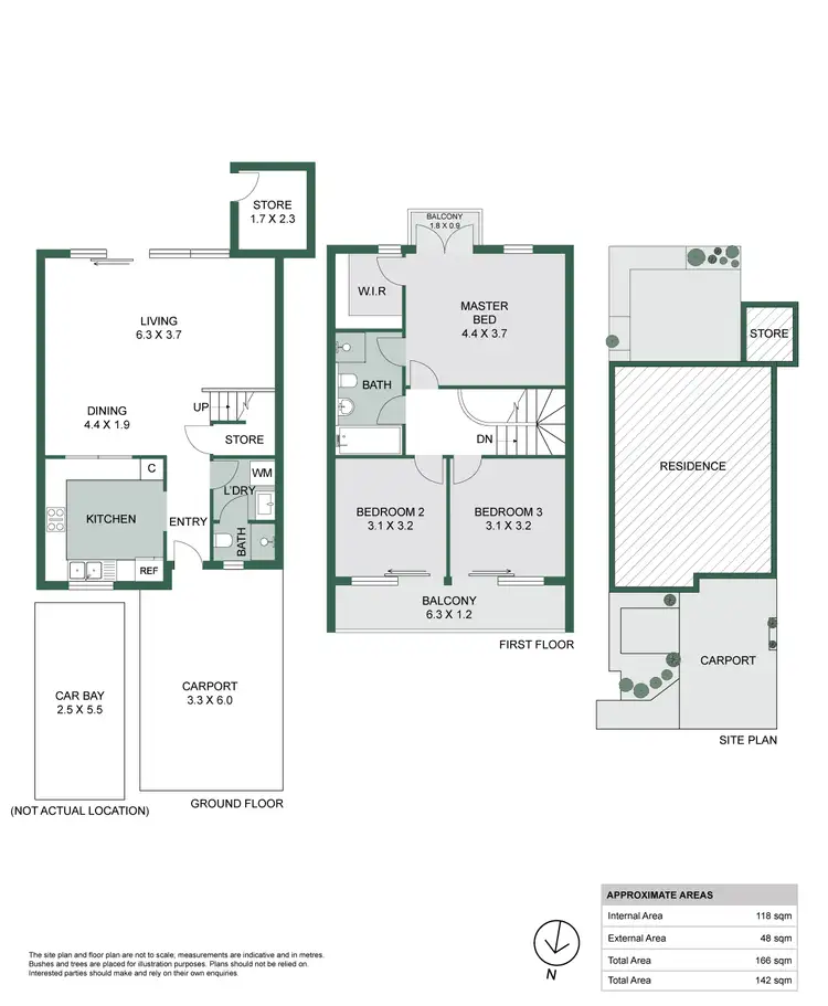 Floorplan of Homely townhouse listing, 4/98 Stirling Highway, North Fremantle WA 6159