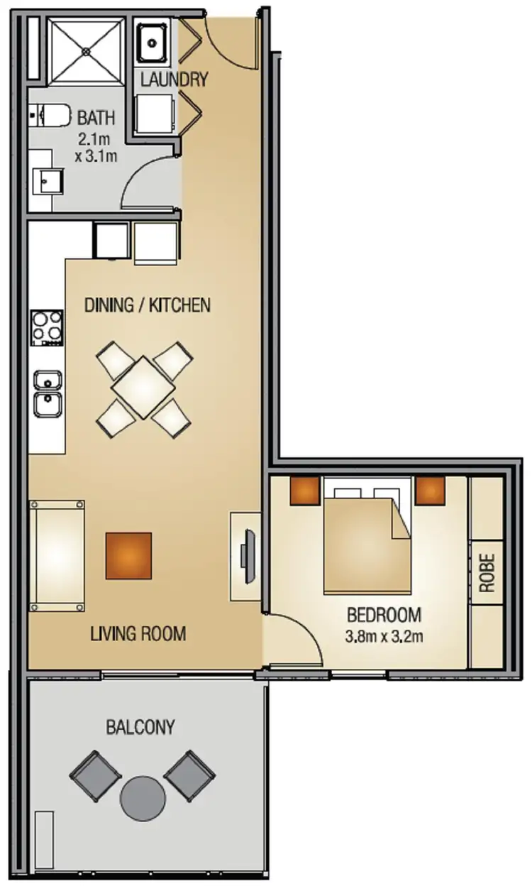 Floorplan of Homely apartment listing, 303/6 Sweeney Terrace, Woodville West SA 5011
