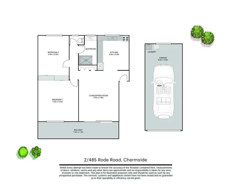 Floorplan of Homely unit listing, 2/485 Rode Road, Chermside QLD 4032