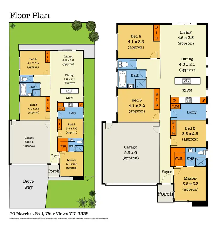 Floorplan of Homely house listing, 30 Marriott Boulevard, Weir Views VIC 3338