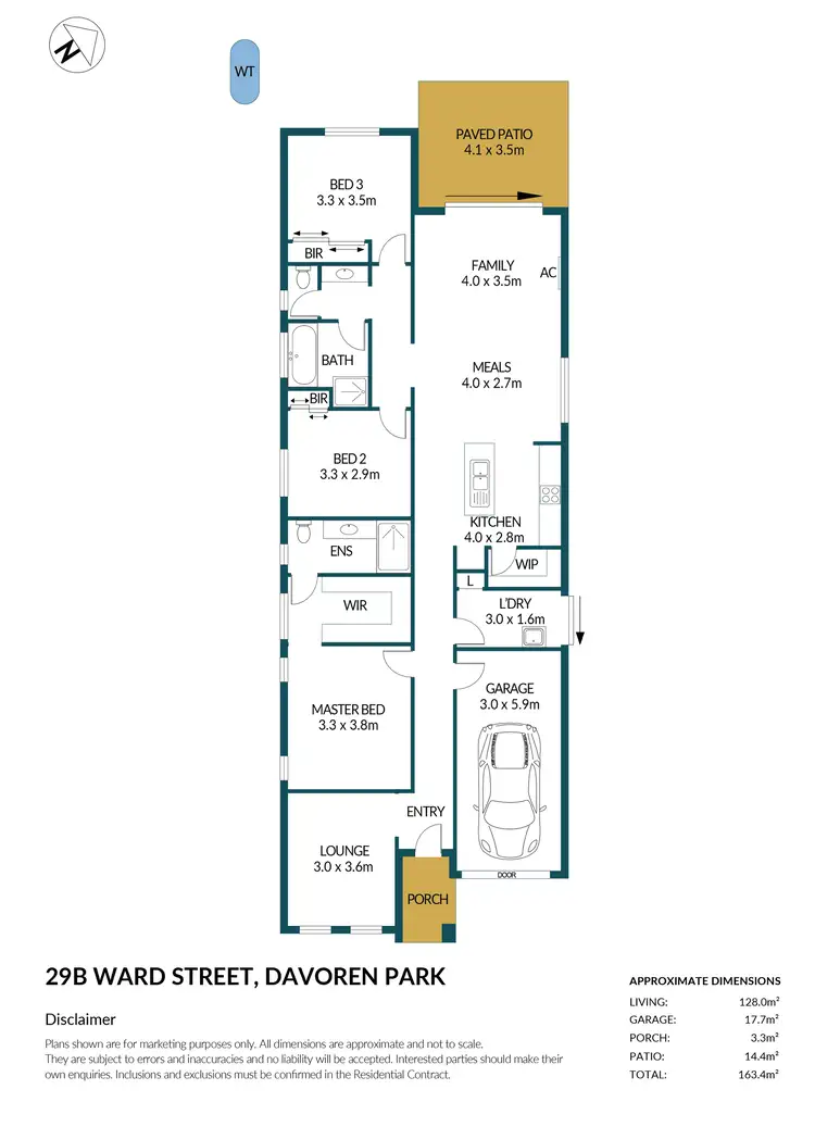 Floorplan of Homely house listing, 29B Ward Street, Davoren Park SA 5113