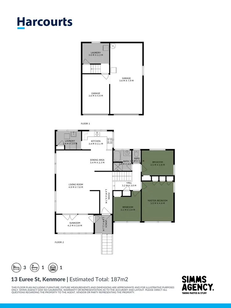 Floorplan of Homely house listing, 13 Euree Street, Kenmore QLD 4069
