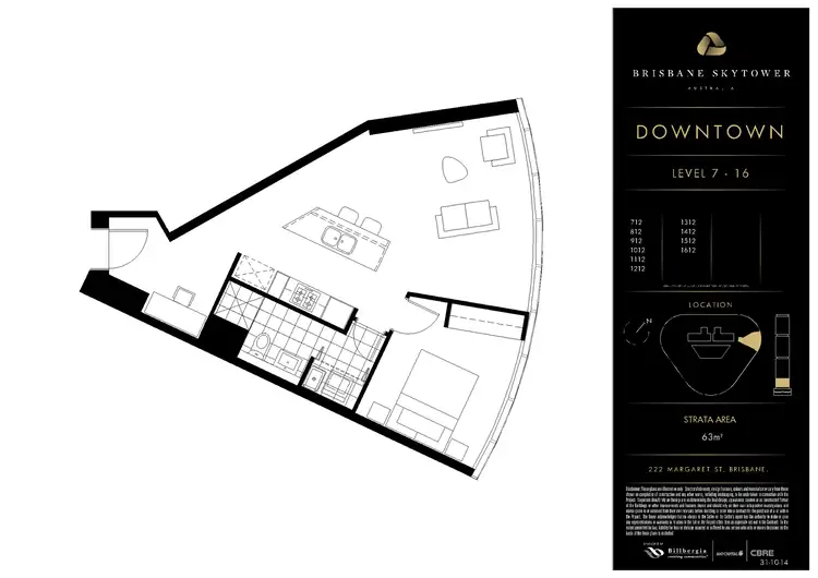 Floorplan of Homely apartment listing, 1012/222 Margaret Street, Brisbane City QLD 4000